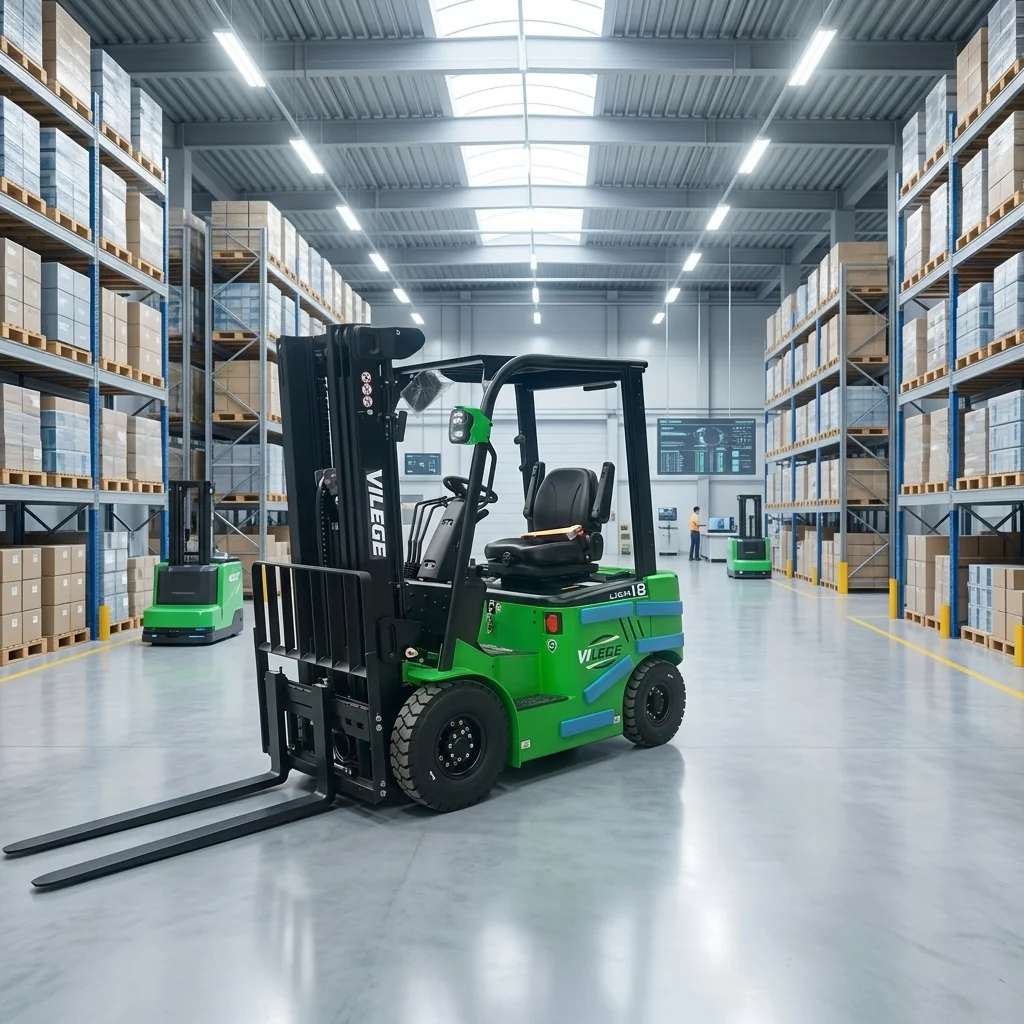 Xe nâng điện VILEGE 1.8 Tấn nhỏ gọn tối ưu kho xưởng hẹp